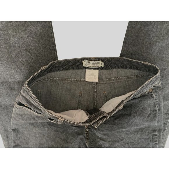 Tribal Jeans Womens Size 8 Black Denim Stretch Jeans Extensible - Picture 7 of 7